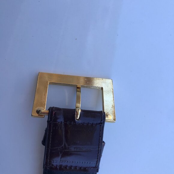 Woman belt, burgundy and brass. New. Small main image 6